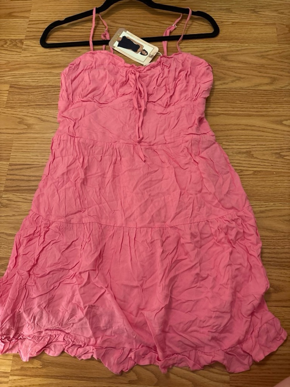 New w/ tags. Pink Spaghetti Strap Sundress